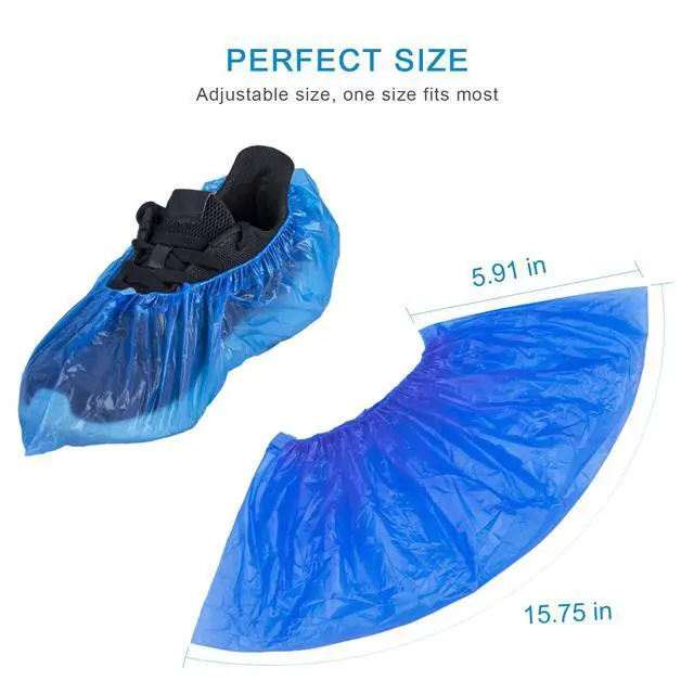 Alt view image 2 of 7 - Disposable Shoe Covers, 50 PCS (25 Pairs) Green Convenience Boot Cover, Waterproof, Non slip, Dust proof, Protect Your Shoes, Floor, Carpet, One Size Fit Most