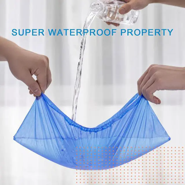 Alt view image 5 of 7 - Disposable Shoe Covers, 50 PCS (25 Pairs) Green Convenience Boot Cover, Waterproof, Non slip, Dust proof, Protect Your Shoes, Floor, Carpet, One Size Fit Most