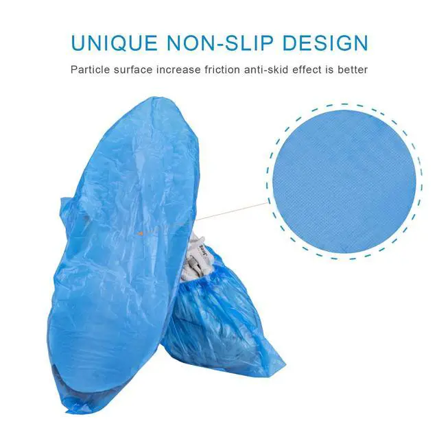Alt view image 4 of 7 - Disposable Shoe Covers, 50 PCS (25 Pairs) Green Convenience Boot Cover, Waterproof, Non slip, Dust proof, Protect Your Shoes, Floor, Carpet, One Size Fit Most