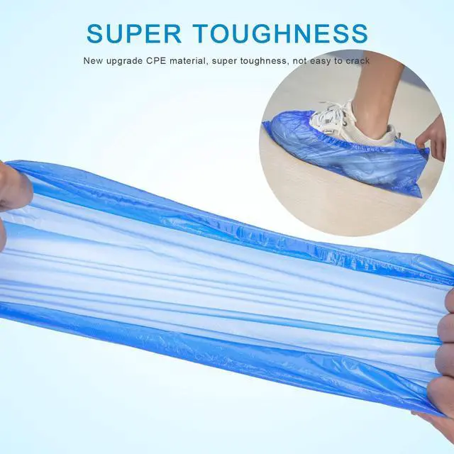 Alt view image 6 of 7 - Disposable Shoe Covers, 50 PCS (25 Pairs) Green Convenience Boot Cover, Waterproof, Non slip, Dust proof, Protect Your Shoes, Floor, Carpet, One Size Fit Most