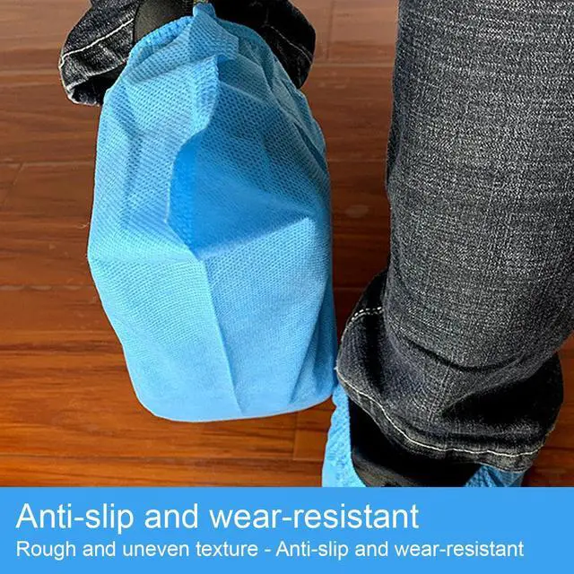 Alt view image 3 of 7 - Shoe Covers Disposable Non Slip 100 Pack Booties for Shoes Covers Shoe Cover Shoe Covers Reusable for Indoors Outdoors Fits Most Shoes 50 Pairs
