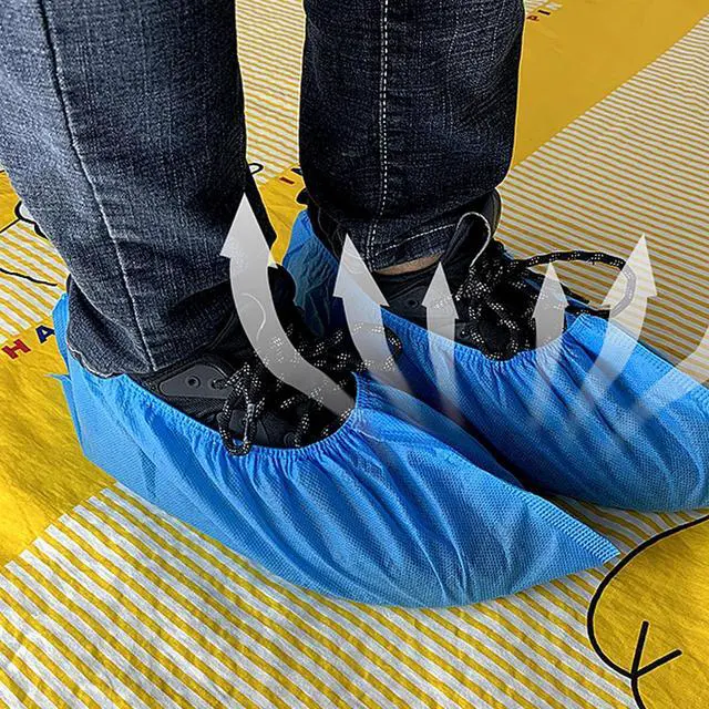 Alt view image 4 of 7 - Shoe Covers Disposable Non Slip 100 Pack Booties for Shoes Covers Shoe Cover Shoe Covers Reusable for Indoors Outdoors Fits Most Shoes 50 Pairs