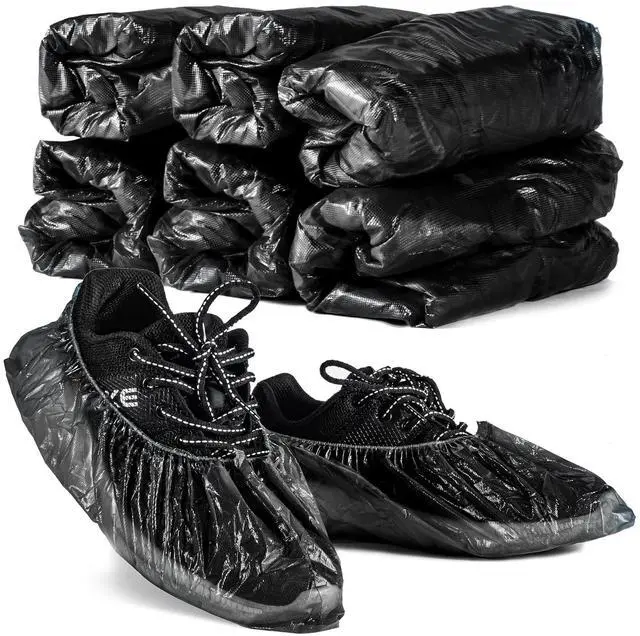 Main image of 60 Pack (30 Pairs) Shoe Covers - Boot Covers Plastic Disposable Waterproof Shoe Covers for Men and Women Fits All Sizes of Shoes for House Cleaning