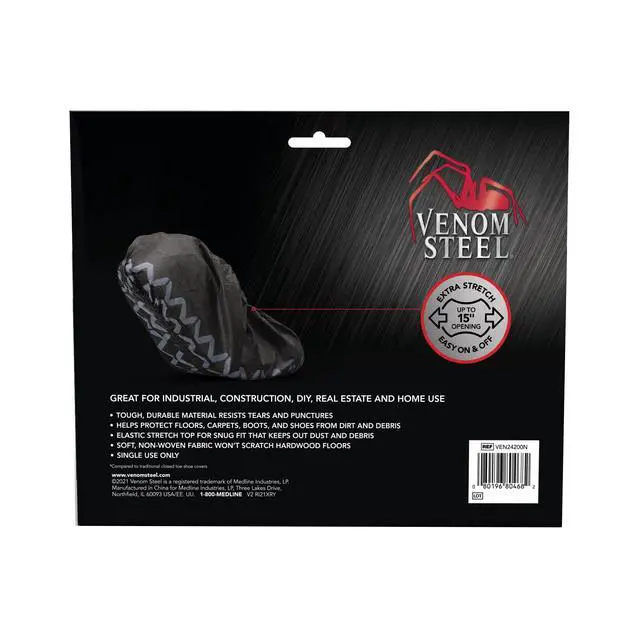 Alt view image 2 of 7 - Steel Boot and Shoe Covers, Tough, Easy On, Fits Over Boots, Improved Grip, Value Pack, 12 Pairs Per Box