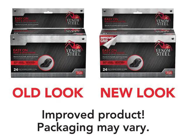 Alt view image 5 of 7 - Steel Boot and Shoe Covers, Tough, Easy On, Fits Over Boots, Improved Grip, Value Pack, 12 Pairs Per Box