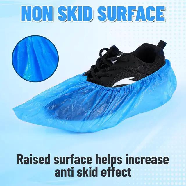 Alt view image 4 of 7 - Brand Disposable Shoe Covers, Waterproof Non Slip Booties, 100 Pack