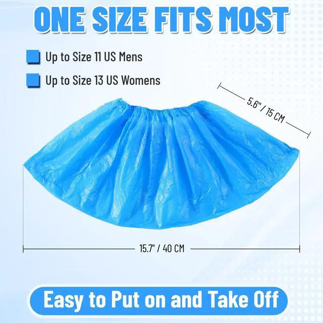 Alt view image 7 of 7 - Brand Disposable Shoe Covers, Waterproof Non Slip Booties, 100 Pack