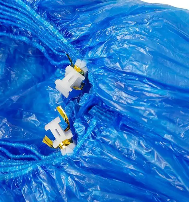 Alt view image 4 of 6 - 100pcs Shoe Cover Machine Refill Disposable Shoe Cover Dispenser Refill with T-shaped Buckles.