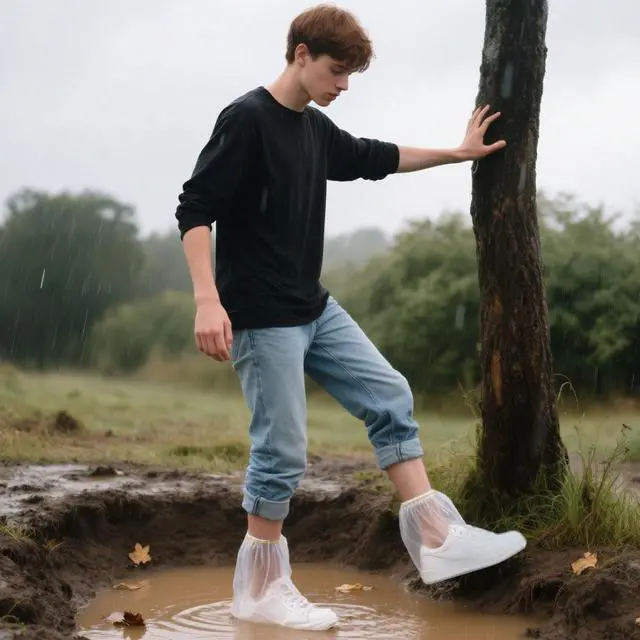Alt view image 5 of 6 - 20Pcs Waterproof Shoe Covers for Rain - Non-Slip Disposable Rain Shoe Covers for Outdoor Indoors Overshoes- Plastic Shoe Ponchos - Heavy Duty Rain Boot Covers for Men and Women