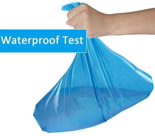 Alt view image 7 of 7 - Disposable Shoe Covers Blue Rain Shoes and Boots Cover Plastic Long Shoe Cover Clear Waterproof Anti-Slip Overshoe for Women Men Water Boots Cover Rainy Day Use Cover (10 Pack(5 Pairs))