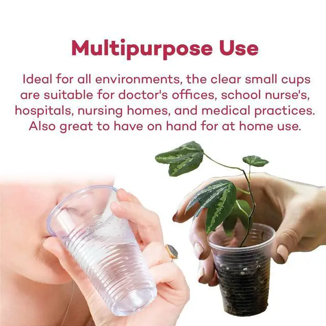 Alt view image 4 of 7 - Professional 3 oz. Disposable Plastic Cups - 100% Recyclable for Healthcare, Dental, Veterinary & Food Service Use (Pack of 100)