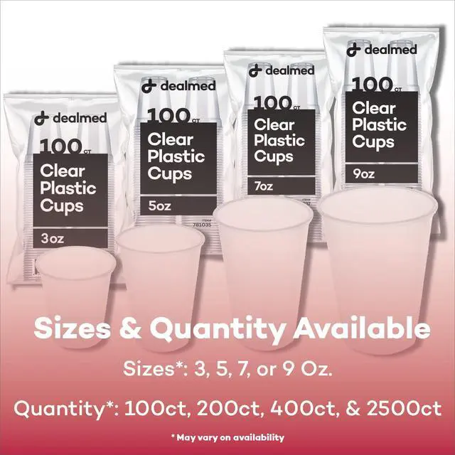 Alt view image 7 of 7 - Professional 3 oz. Disposable Plastic Cups - 100% Recyclable for Healthcare, Dental, Veterinary & Food Service Use (Pack of 100)