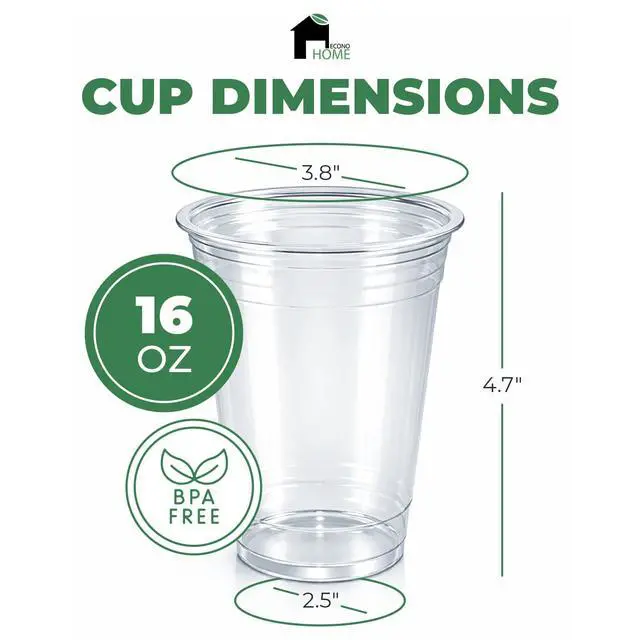 Alt view image 5 of 7 - Clear PET Plastic Cups 16oz (Pack of 50) Crystal Clear, Durable, Disposable Beverage Cups Perfect for Parties, Events, and Businesses