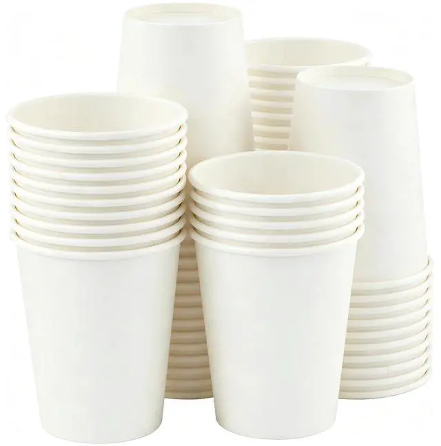 Main image of 8 oz 50 Pack Disposable Paper Cups,Heavy Duty Thickened Coffee Cups,Leakproof Hot/Cold Beverage Cups for Home,Office,Parties, Daily Use