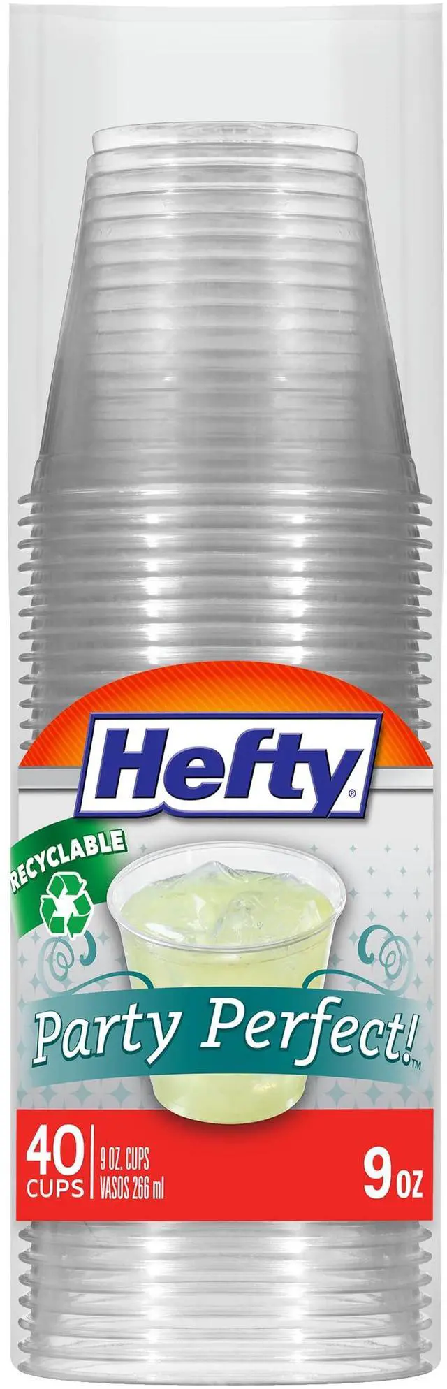 Main image of Deluxe Clear Plastic Party Cups (9 Ounce, 40 Count)