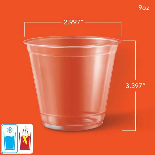 Alt view image 2 of 6 - Deluxe Clear Plastic Party Cups (9 Ounce, 40 Count)