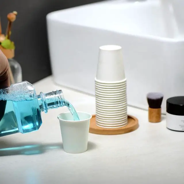 Alt view image 5 of 7 - Disposable Paper Coffee Cups 3 oz 100 Count, Bathroom Mouthwash Cups, Leak-Proof Small Paper Cups for Bathroom & Espresso