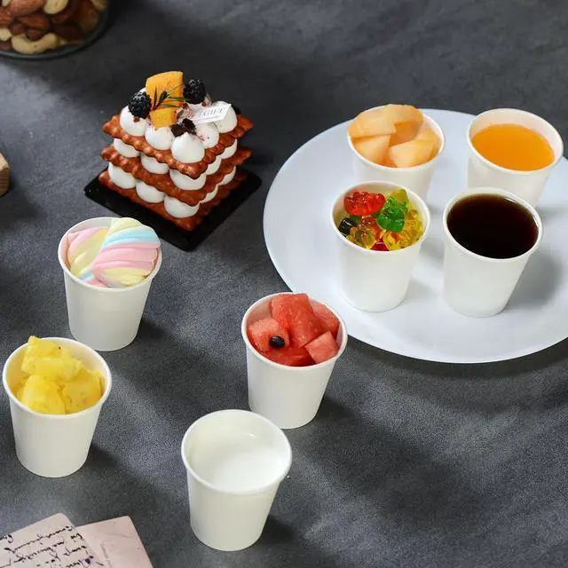 Alt view image 6 of 7 - Disposable Paper Coffee Cups 3 oz 100 Count, Bathroom Mouthwash Cups, Leak-Proof Small Paper Cups for Bathroom & Espresso