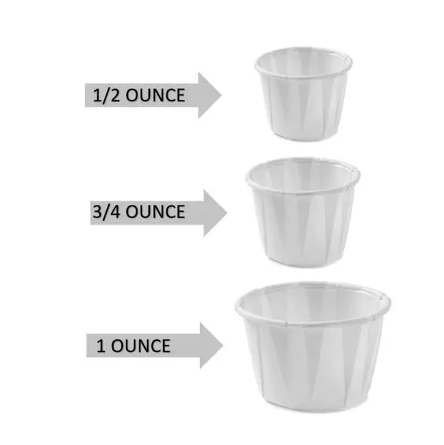 Alt view image 3 of 7 - Paper Souffle Cups 0.5 oz (250 Pack) Disposable Portion Cups for Medication, Pills, Condiments, Food Tasting & Dessert Samples