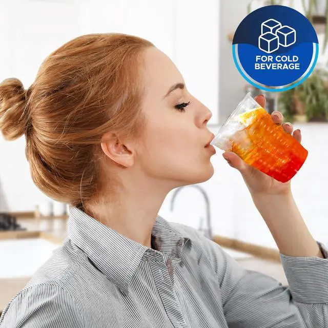Alt view image 3 of 5 - Disposable Plastic Cups, Bpa- Drinking Glasses for Parties, Cold Drinks, Smoothies, Jello, Cocktails (5 Oz - Pack of 100)