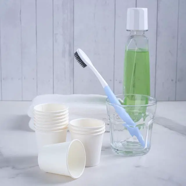 Alt view image 4 of 7 - 300 Pack 3 oz Paper Cups for Bathroom, Disposable Small Mouthwash Cup, 3oz Mini Espresso Cups for Travel, Party, Picnics, Home, Applicable to Cup Dispenser