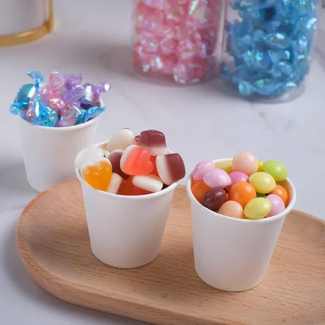 Alt view image 7 of 7 - 300 Pack 3 oz Paper Cups for Bathroom, Disposable Small Mouthwash Cup, 3oz Mini Espresso Cups for Travel, Party, Picnics, Home, Applicable to Cup Dispenser