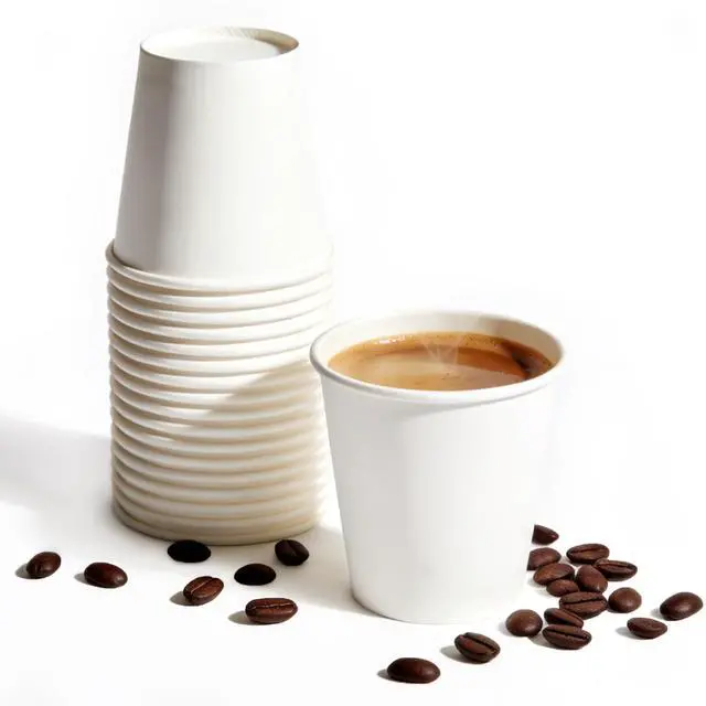 Main image of 4 oz Thick Espresso Cups Travel to Go, 200 Count(Pack of 1), White Paper Cups