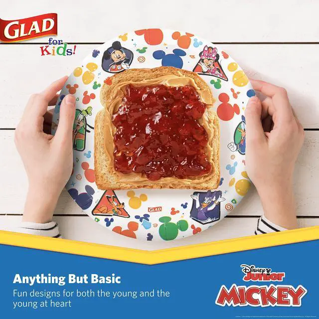 Alt view image 4 of 5 - for Kids Mickey and Friends Disposable Paper Plates Snacks and Meals Heavy Duty Soak Proof Cut Resistant Microwave Safe Kids Plates Party Pack 8.5 Inch 40 Count Single Bulk Single Pack