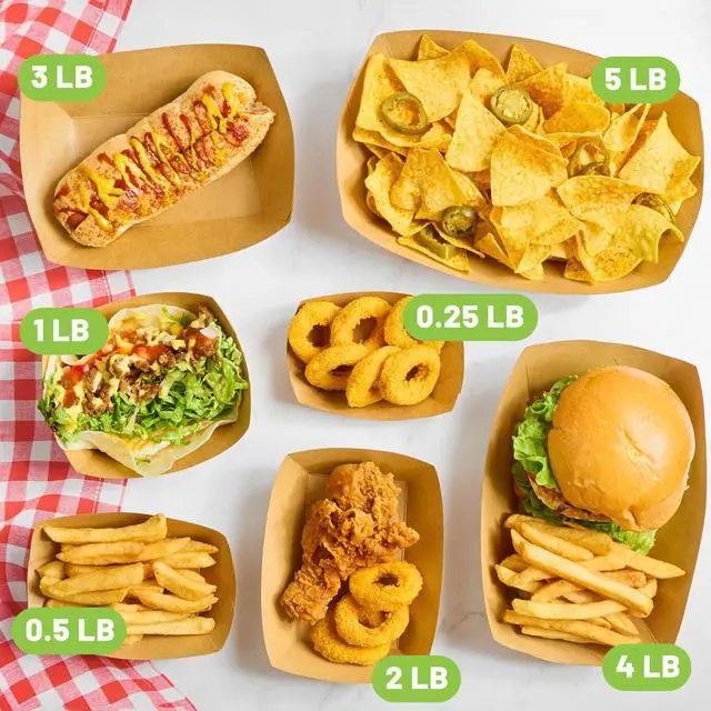 Alt view image 6 of 7 - Paper Food Trays, 3 Lb, 50 Pack