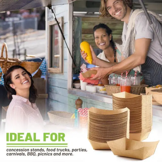 Alt view image 7 of 7 - Paper Food Trays, 3 Lb, 50 Pack