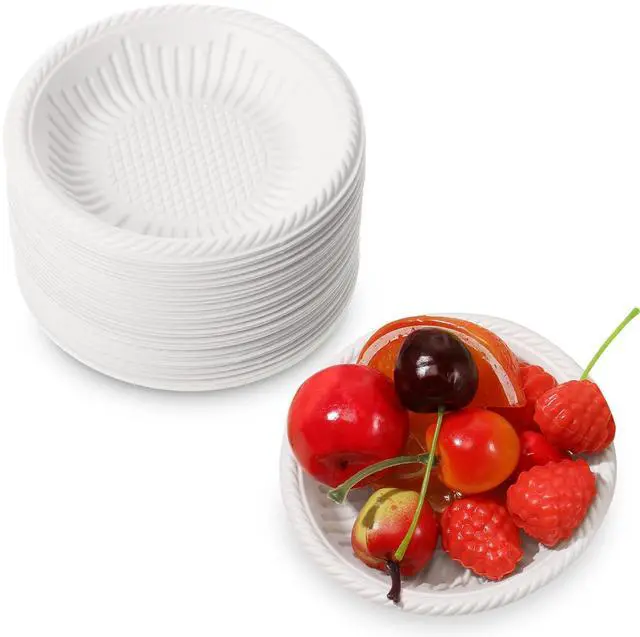 Main image of 50 Pack Small Paper Plates 4 Inch Disposable for Cake Dessert Appetizer