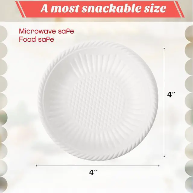 Alt view image 2 of 3 - 50 Pack Small Paper Plates 4 Inch Disposable for Cake Dessert Appetizer