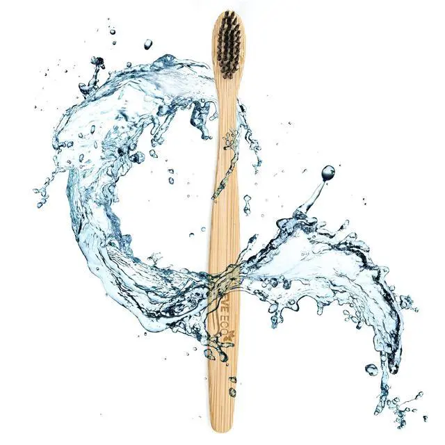 Alt view image 2 of 7 - 4 Count I Bamboo Toothbrush I Soft Bristles Best for Sensitive Gums I Charcoal I Vegan I Natural Wood I BPA Fee I Recyclable I Compostable I Biodegradable | Environmentally Friendly