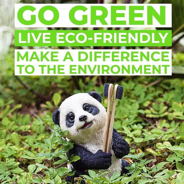 Alt view image 6 of 7 - 4 Count I Bamboo Toothbrush I Soft Bristles Best for Sensitive Gums I Charcoal I Vegan I Natural Wood I BPA Fee I Recyclable I Compostable I Biodegradable | Environmentally Friendly