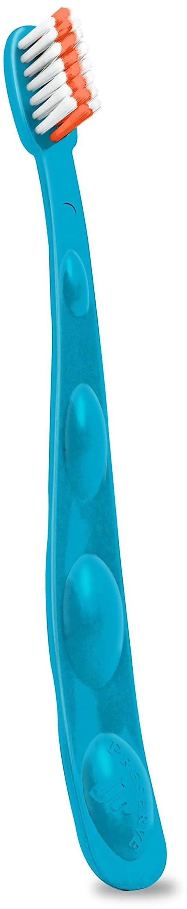 Alt view image 4 of 4 - Kids Toothbrushes, Made in the from Recycled Plastic, Soft Bristles, Colors Vary, 1 Count