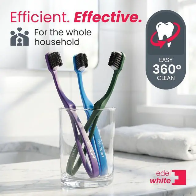 Alt view image 2 of 2 - 3D Toothbrush - 3-Sided Toothbrush Ideal for Adults, Kids, Special Needs, Elderly - Soft Bristle Perfectly Cleans Teeth, Implants & Gum Line