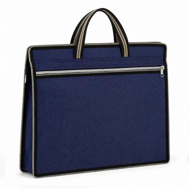 Main image of Document Bag for Men File Bag Folder Bags, Briefcase for Men, Document Bags with Zipper Carrying Case with Handle,File Tote-Bag for Laptop Files Book (38x30x7.5cm,Blue)