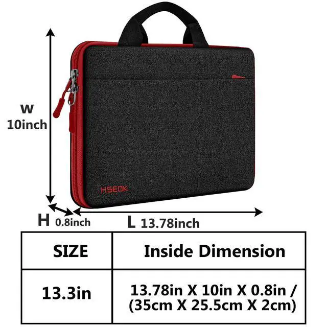 Alt view image 2 of 6 - Laptop Sleeve 13-14 Inch Case Briefcase Compatible with MacBook Neo Pro 14 M5/M4/M3/M2/M1, All Models 13.3 Mac Air/Pro, XPS 13 14, Most Popular 13"-14" Notebooks,B01K03