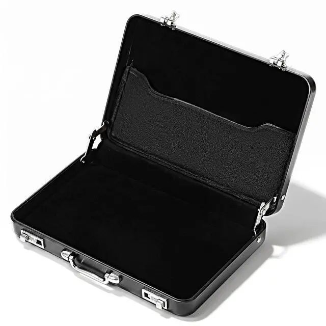 Main image of Business Card Holder Mini Briefcase Card Storage Box Case for Men Women