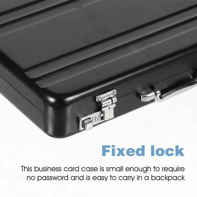 Alt view image 5 of 7 - Business Card Holder Mini Briefcase Card Storage Box Case for Men Women