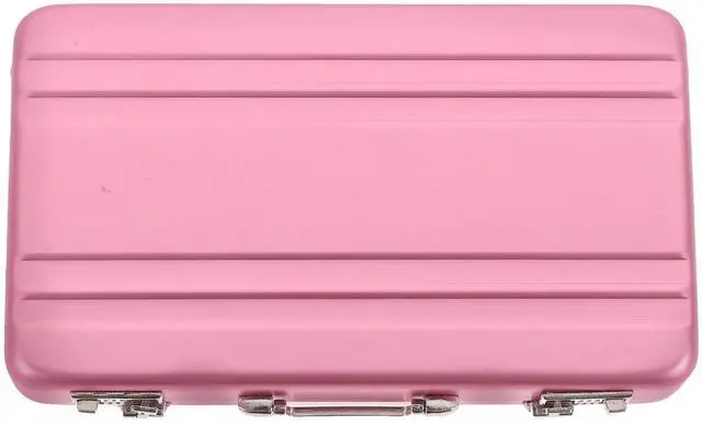 Main image of Business Card Holder, Aluminum Alloy Name Card Case with Handle, Mini Metal Briefcase Organizer for Business Meetings And Events Storage Menpink