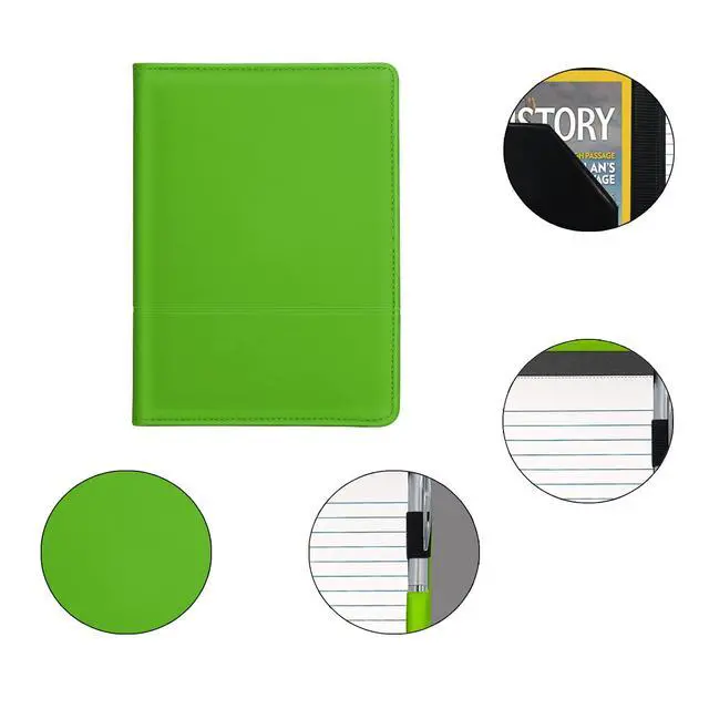 Alt view image 6 of 6 - , Mini Padfolio Portfolio Binder 5 x 8 Legal Writing Pad, A5 Document Organizer Folder for Men Women,Green.