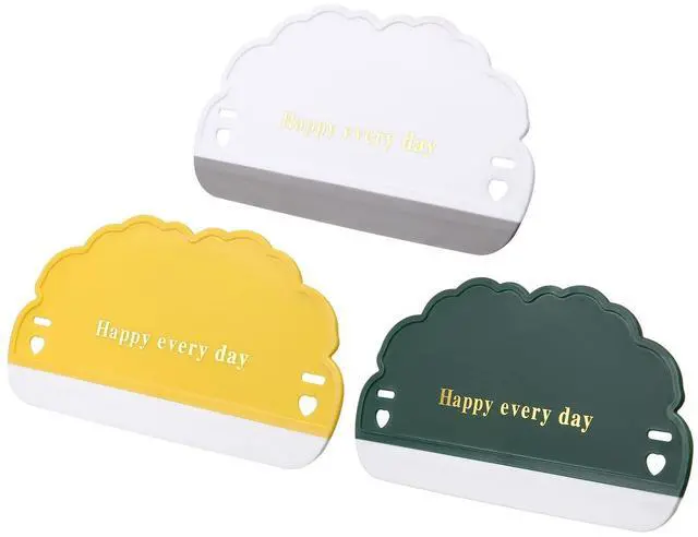 Main image of 3 Pack Shower Squeegee Bathroom Glass Door Cleaning Scraper with Soft Rubber Water Blade Wiper Board Cleaner Tool for Sink Countertop Kitchen Window Mirror Car Windshield Tiles