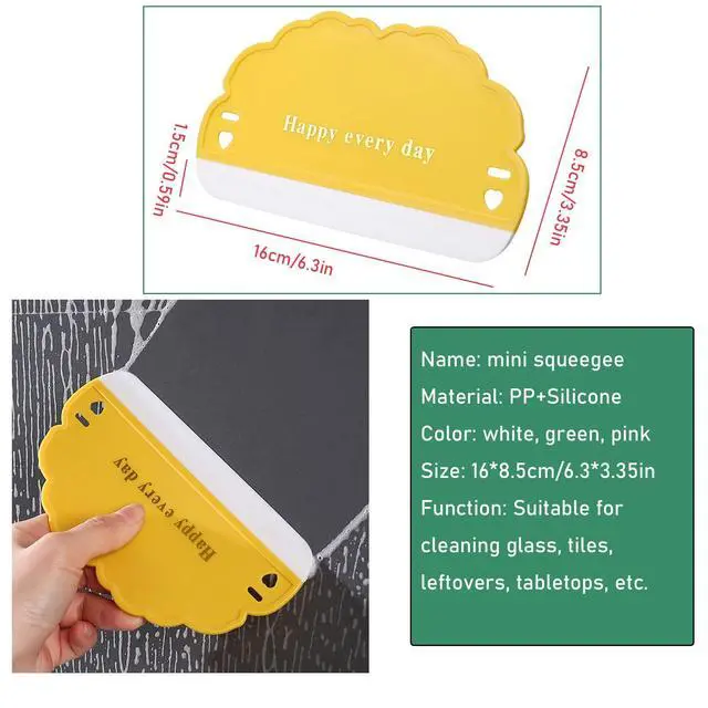Alt view image 2 of 5 - 3 Pack Shower Squeegee Bathroom Glass Door Cleaning Scraper with Soft Rubber Water Blade Wiper Board Cleaner Tool for Sink Countertop Kitchen Window Mirror Car Windshield Tiles