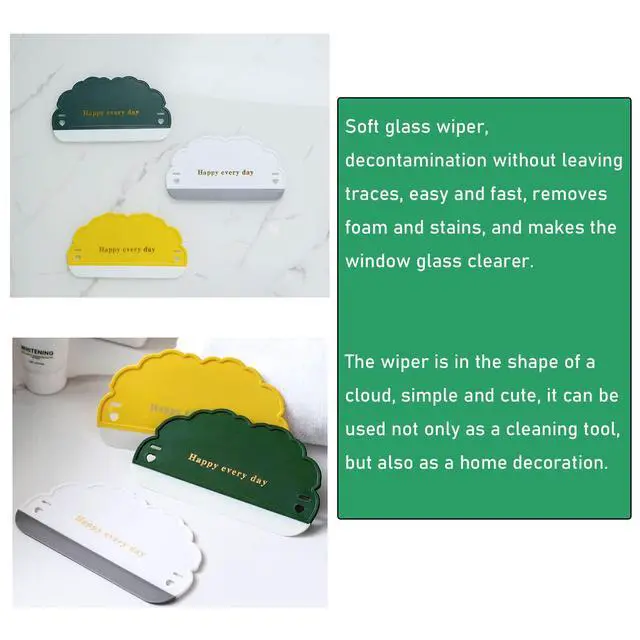 Alt view image 4 of 5 - 3 Pack Shower Squeegee Bathroom Glass Door Cleaning Scraper with Soft Rubber Water Blade Wiper Board Cleaner Tool for Sink Countertop Kitchen Window Mirror Car Windshield Tiles