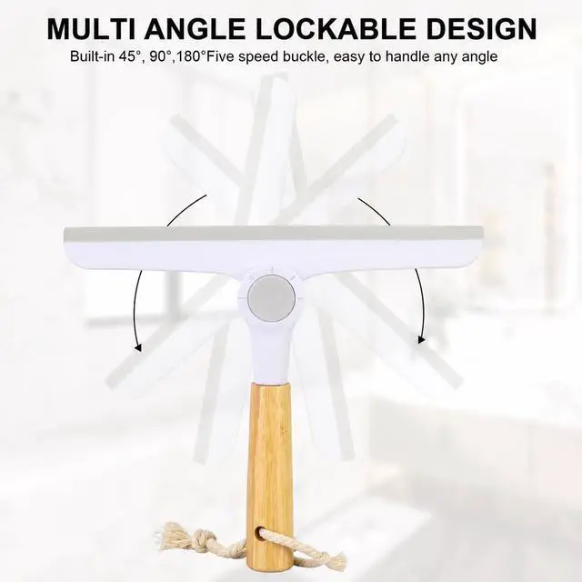 Alt view image 3 of 6 - Window Squeegee for Glass DoorsAll-Purpose 9.7 Window Cleaning Squeegee, Handheld for Windows, Car Windshields & MoreGrey (9.5" Shower Squeegee)