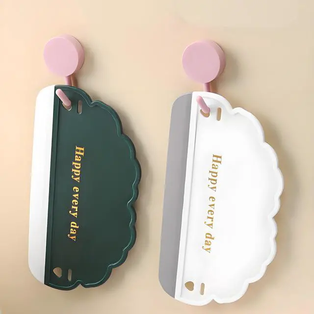 Alt view image 3 of 7 - Squeegee Bathroom Glass Door Cleaning Scraper with Hanging Hook, Silicone Mini Kitchen Countertop Squeegee, Water Wiper Scraper for Sink Tiles Cleaning Tools (Cloud 3PCS)