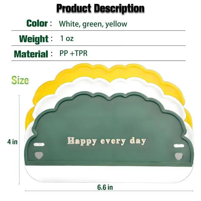 Alt view image 4 of 7 - Squeegee Bathroom Glass Door Cleaning Scraper with Hanging Hook, Silicone Mini Kitchen Countertop Squeegee, Water Wiper Scraper for Sink Tiles Cleaning Tools (Cloud 3PCS)