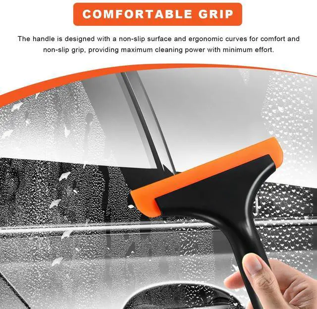 Alt view image 6 of 6 - Small Silicone Window Squeegee, 5.9" Window Cleaning Tool Water Wiper with Non-Slip Handle, Multi-Purpose Windshield Water Blade Squeegee for Glass Mirror Countertop