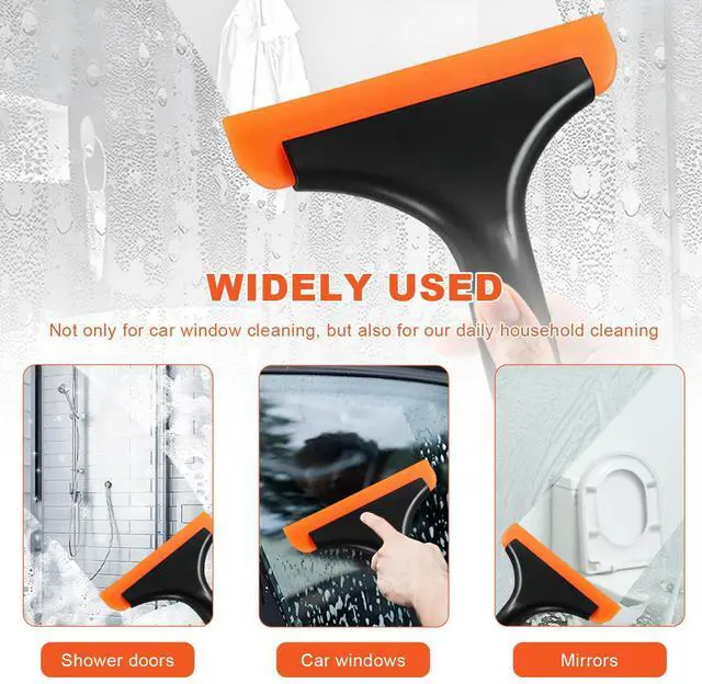 Alt view image 5 of 6 - Small Silicone Window Squeegee, 5.9" Window Cleaning Tool Water Wiper with Non-Slip Handle, Multi-Purpose Windshield Water Blade Squeegee for Glass Mirror Countertop